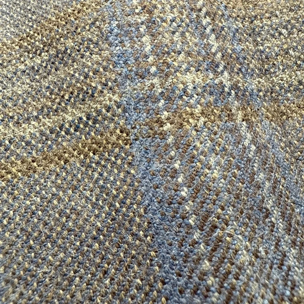 Mens 48R Stafford Sport Coat Suit Gray Plaid Wool Cotton Woven Classic Fit